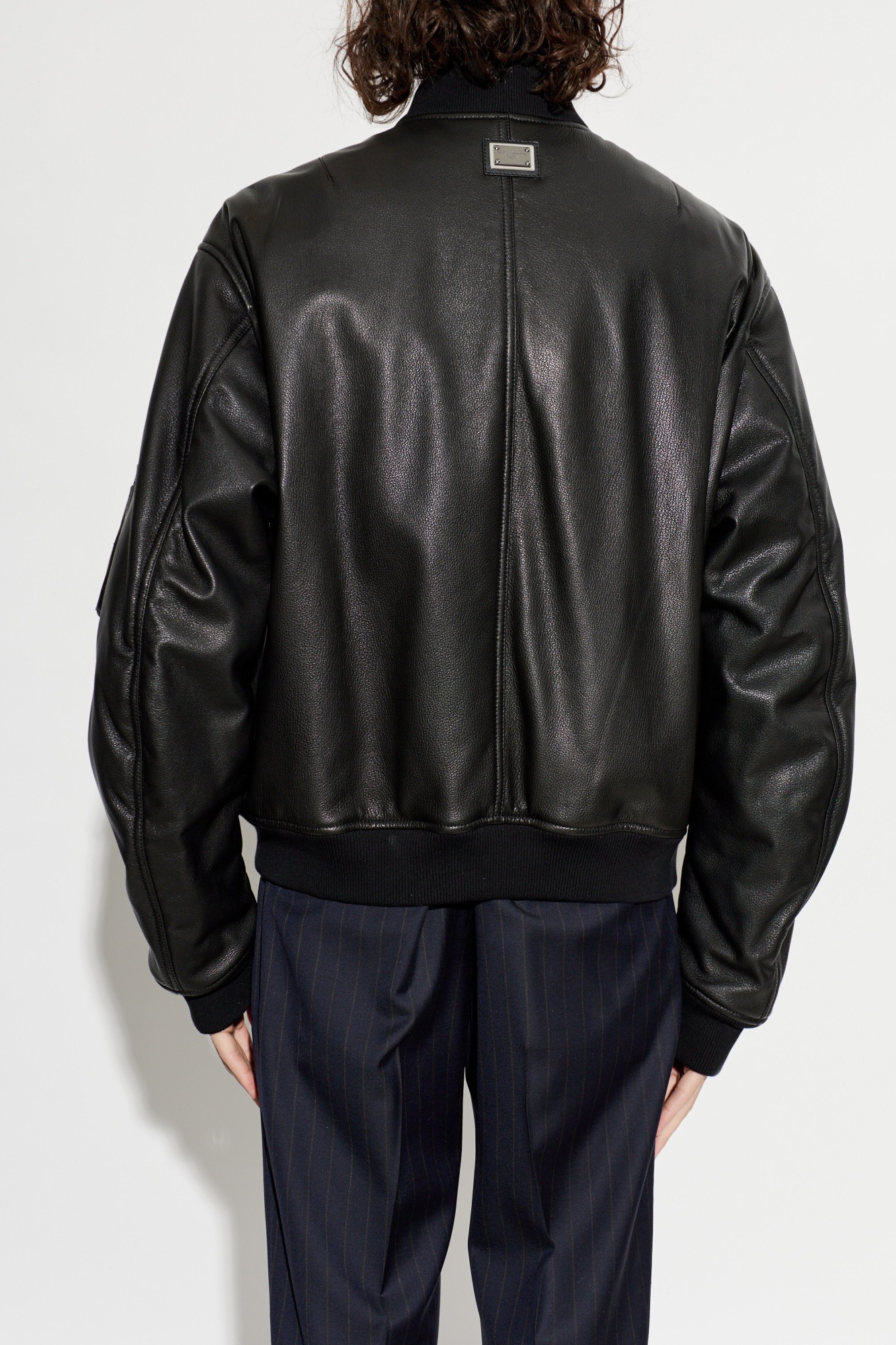 Black Leather 'bomber' jacket Dolce & Gabbana - Vitkac Canada